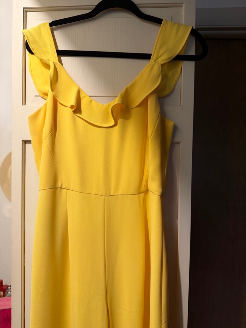 Mango Yellow Ruffle-Strap jumpsuit - Picture 3 of 5